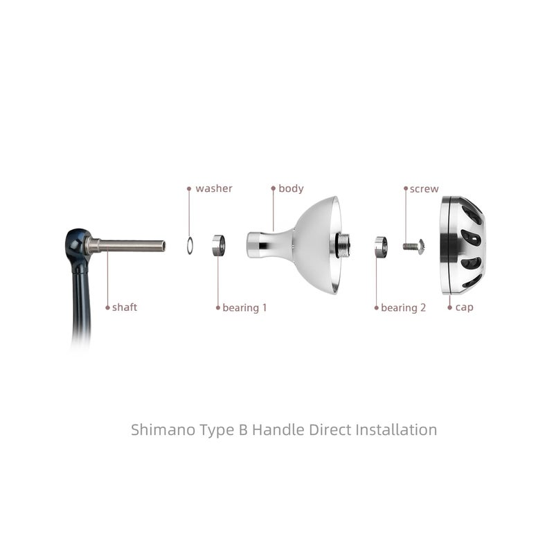 GOMEXUS Power Knob Compatible for Shimano Stradic FK 5000 Saragosa SW Ocea Jigger Torium Speedmaster Direct Fit 45mm - Image 3