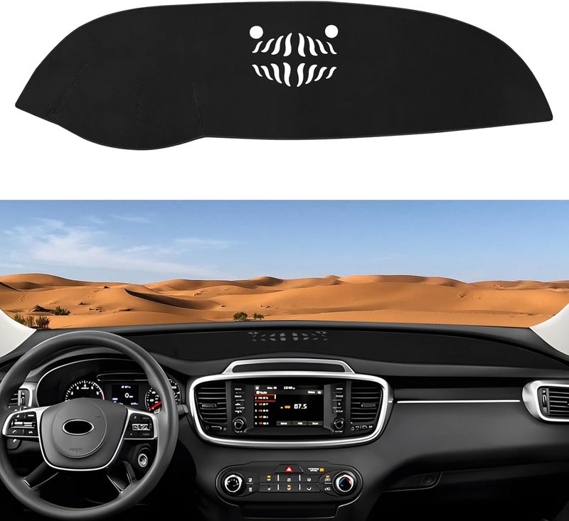 Rilsen Dashboard Cover Mat Custom Fit for Kia Sorento 2016 2017 2018 2019 2020 Dash Cover Nonslip Dash Mat Protector Sunshade No Glare Black - Image 1