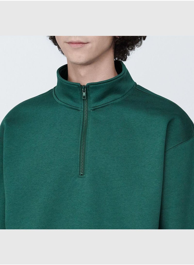 MUJI French Terry Half Zip Sweatshirt  - Image 5