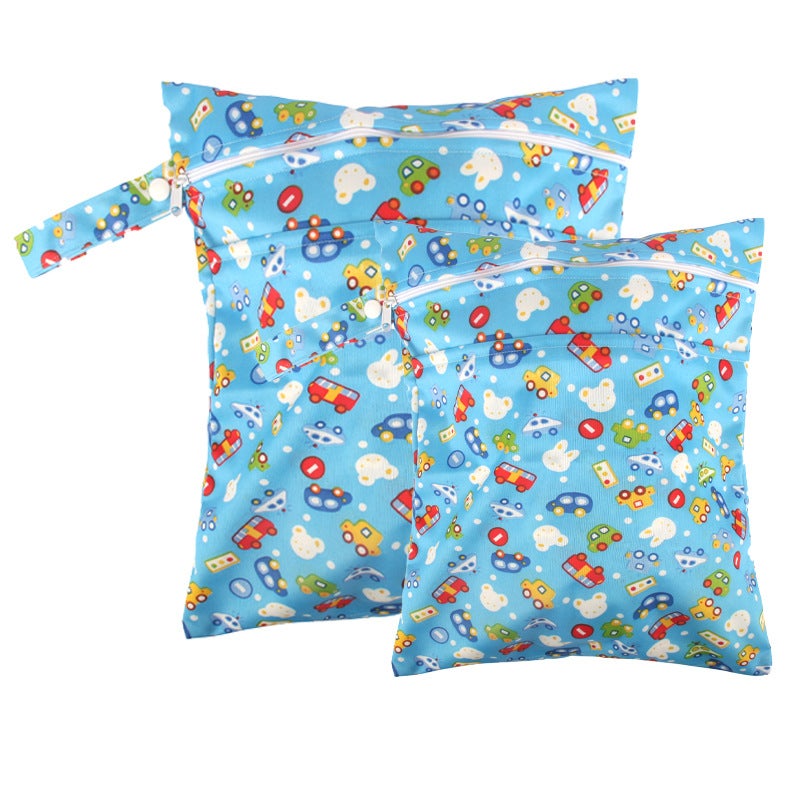 Baby Diaper Bag Mummy Wash Bag Storage Bag Large Capacity Wetbag Two-Piece Waterproof Storage Bag - Image 1