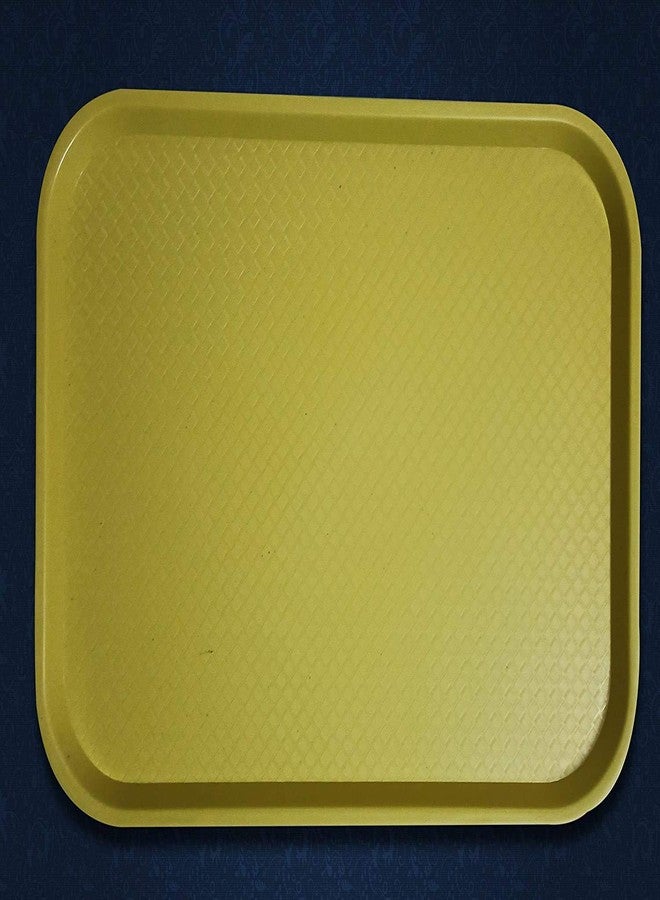 Improvhome Serving Platter/Large Tray; Made of Premium Plastic; Rectangular Shape; Length 16 Inches X Breadth 12 Inches; Pack of 1, (Yellow) - Image 4