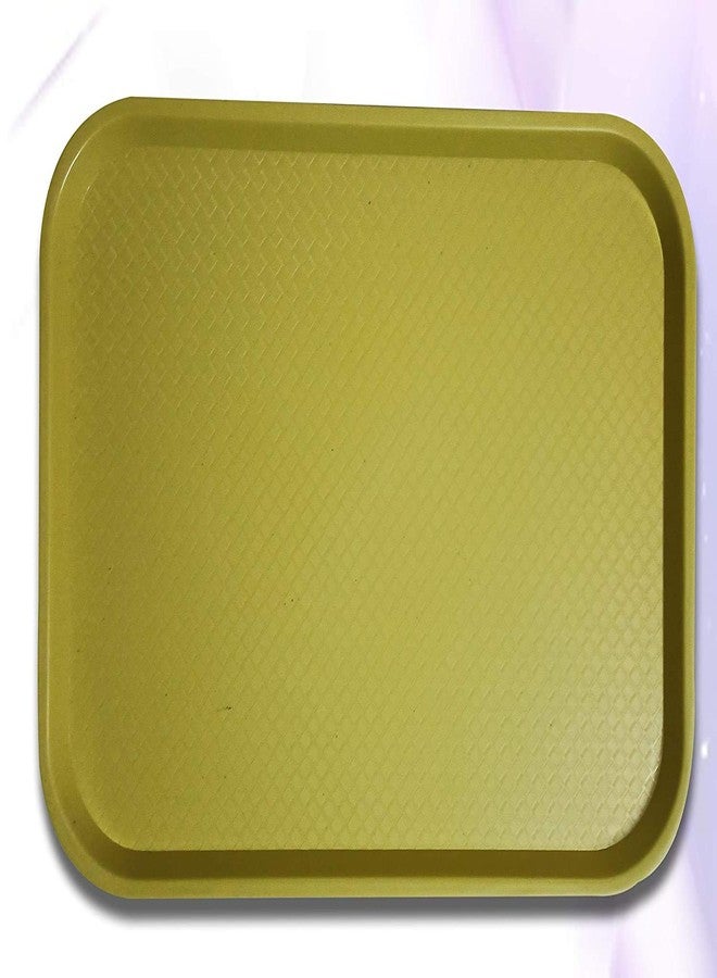Improvhome Serving Platter/Large Tray; Made of Premium Plastic; Rectangular Shape; Length 16 Inches X Breadth 12 Inches; Pack of 1, (Yellow) - Image 3