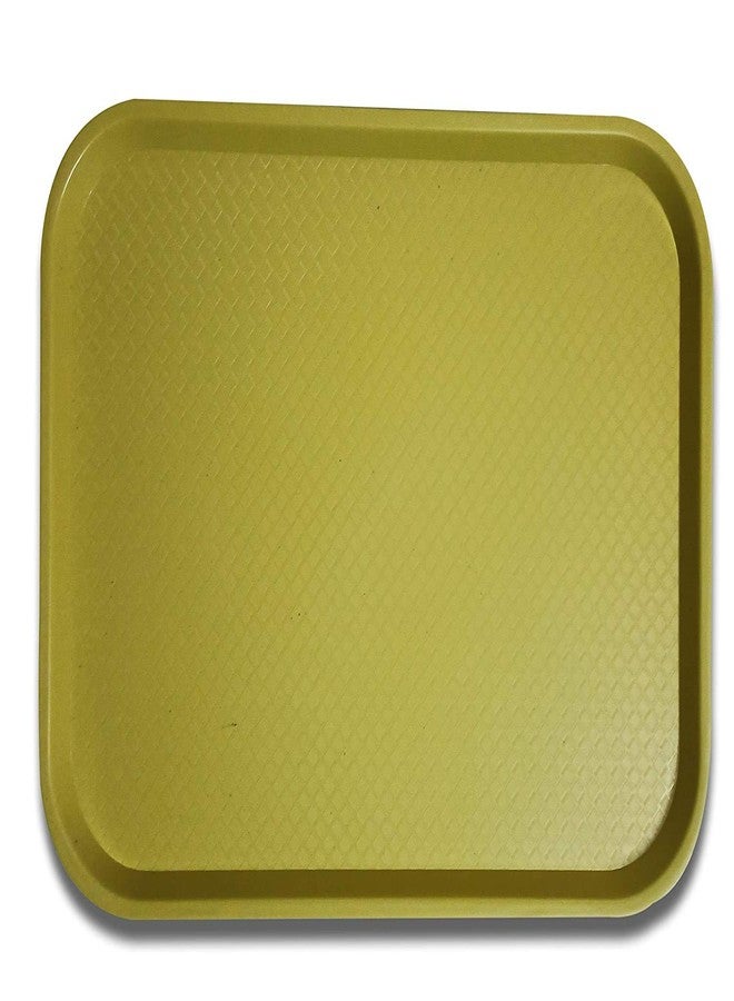Improvhome Serving Platter/Large Tray; Made of Premium Plastic; Rectangular Shape; Length 16 Inches X Breadth 12 Inches; Pack of 1, (Yellow) - Image 1