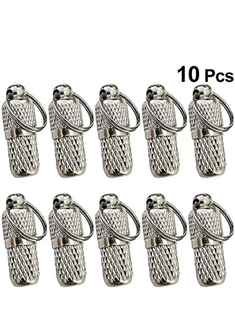 SYOSI Silver Pet Tag Pendant 10 Pack Dog Tag Capsule Collar Pendant, Waterproof Tags Animal Name Address Identification Barrel Tube Collar For Dog Cat - Image 4
