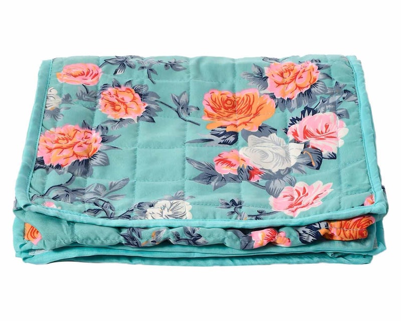 Kuber Industries Heart Home Flower Printed Foldable Cotton Undergarments Clothes OrganizerStorage Bag With 2 Tranasparent Compartment Green50HH01817 - Image 3