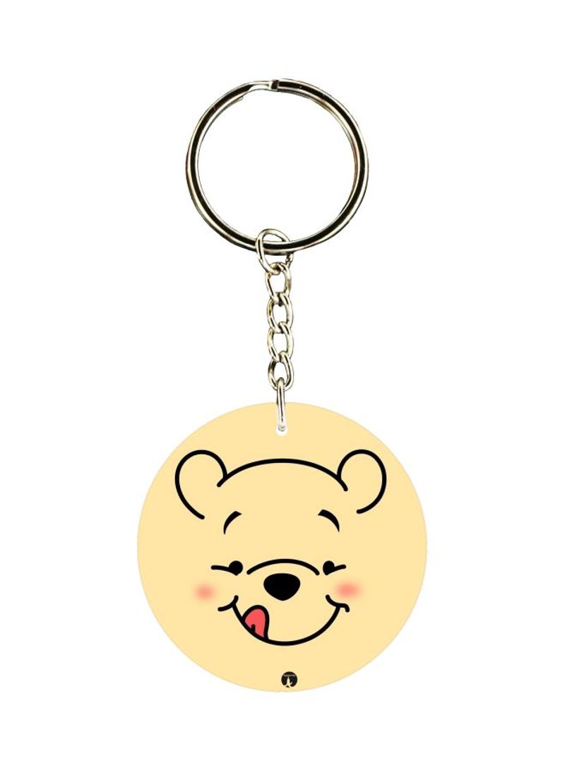RKN Pooh Printed Single Sided Keychain