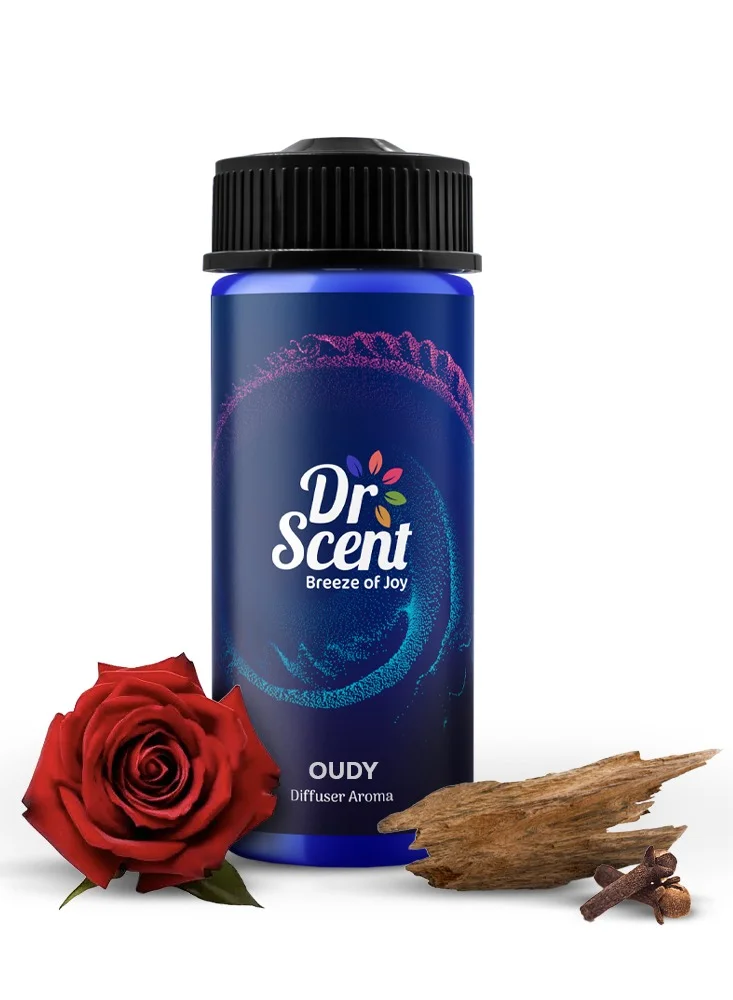Dr Scent Dr Scent Diffuser Aroma Oudy, With Intense Notes of Rich Agarwood, Sweet Hearty Notes of Praline, Finishing with Strong Woody Hints of Clove (170ml)