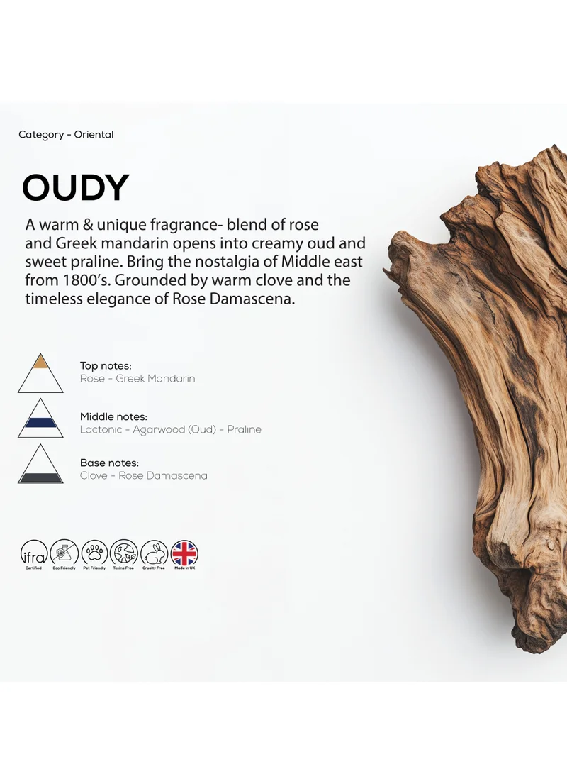 Dr Scent Dr Scent Diffuser Aroma Oudy, With Intense Notes of Rich Agarwood, Sweet Hearty Notes of Praline, Finishing with Strong Woody Hints of Clove (170ml)