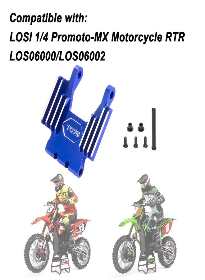 دعامة مقعد الصنبور الأمامي المصنوعة من الألومنيوم 7075 من XSYGO لقطع غيار ترقية دراجة LOSI 1/4 Promoto-MX النارية الجاهزة للتشغيل (استبدال الجزء Los261010) (أزرق) - Image 3