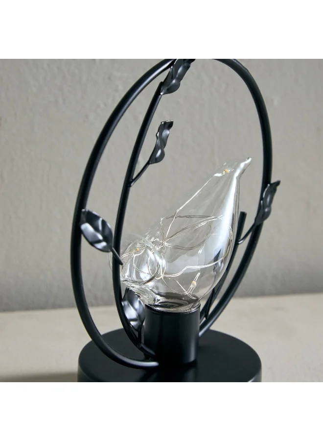 Home Box Wadee Metal Bird LED Decor Accent - 16x9.5x19 cm