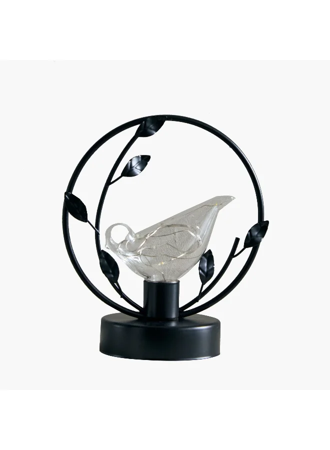 Home Box Wadee Metal Bird LED Decor Accent - 16x9.5x19 cm