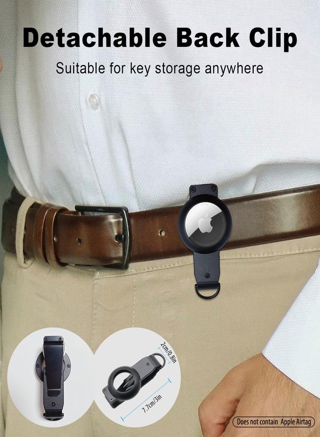 SCALLOP Metal Airtag Holder - Airtag Keychain Organizer - Air Tag KeyChain with Belt Clip for Apple Airtag,Smart Airtag Key Organizer Secures 1-6 Keys - Image 5