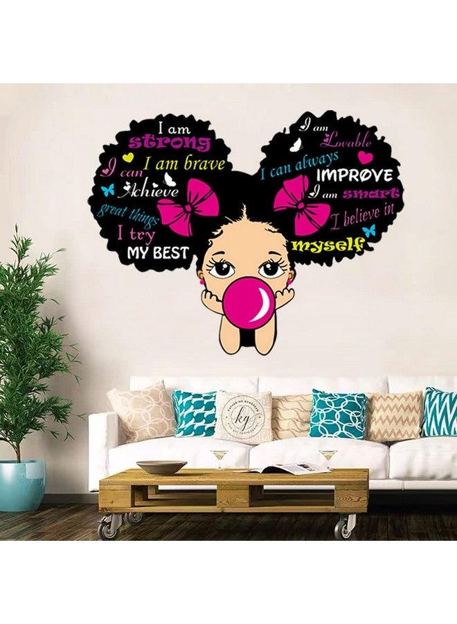 Casa Decor Black Girl Wall Stickers for Girls Bedroom Inspirational Wall Decals Quotes African American Sticker Pink Motivational Saying Wall Decor Sticker for Kid Baby Toddler Room Nursery Playroom Living Room. - Image 5