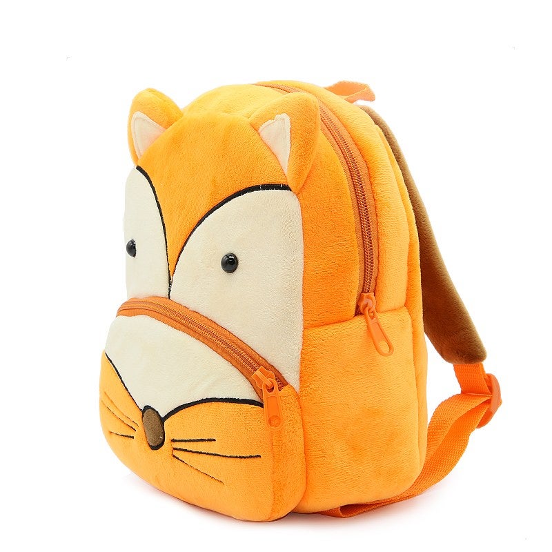 Plush Kids Backpack, Fox Animal Design, Soft Lightweight School Bag for Toddlers and Preschool Kids - Image 2