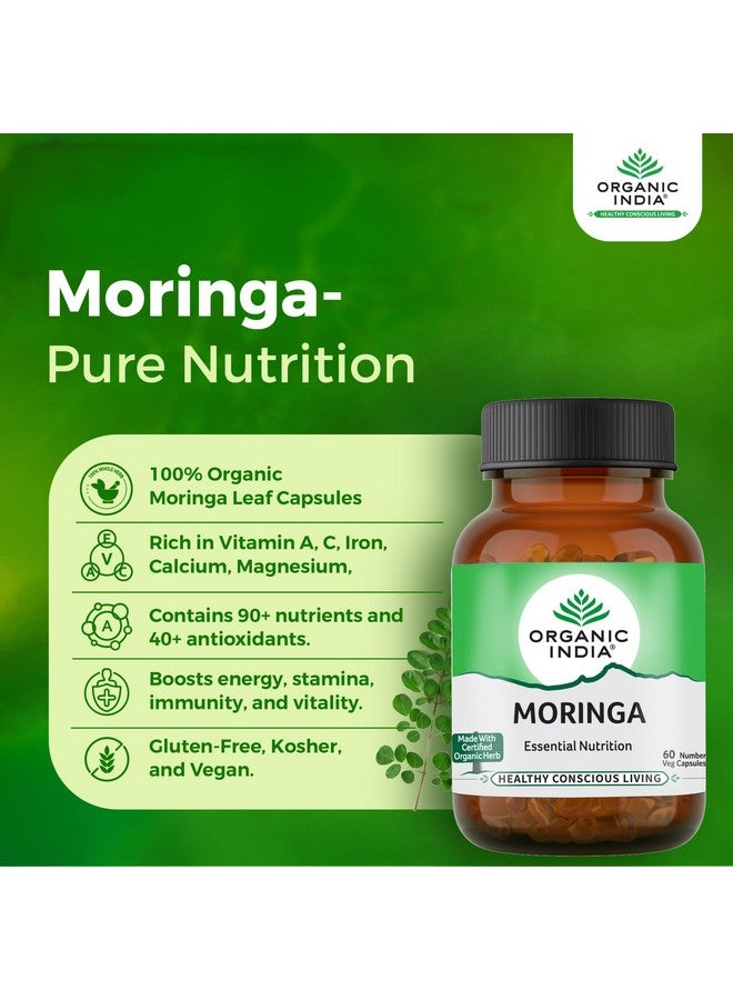 Organic India منتج تاتا - كبسولات مورنغا العضوية من الهند - Image 5