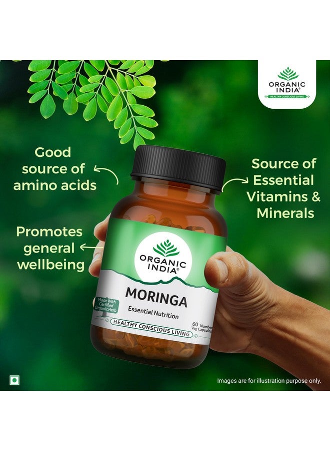 Organic India منتج تاتا - كبسولات مورنغا العضوية من الهند - Image 3