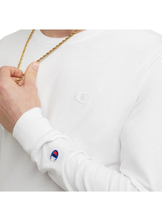 Champion Men's, Classic Long Sleeve Graphic T-Shirt (Reg. Or Big & Tall), White, XL - Image 3
