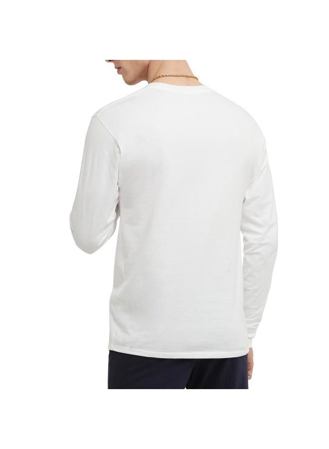 Champion Men's, Classic Long Sleeve Graphic T-Shirt (Reg. Or Big & Tall), White, XL - Image 2