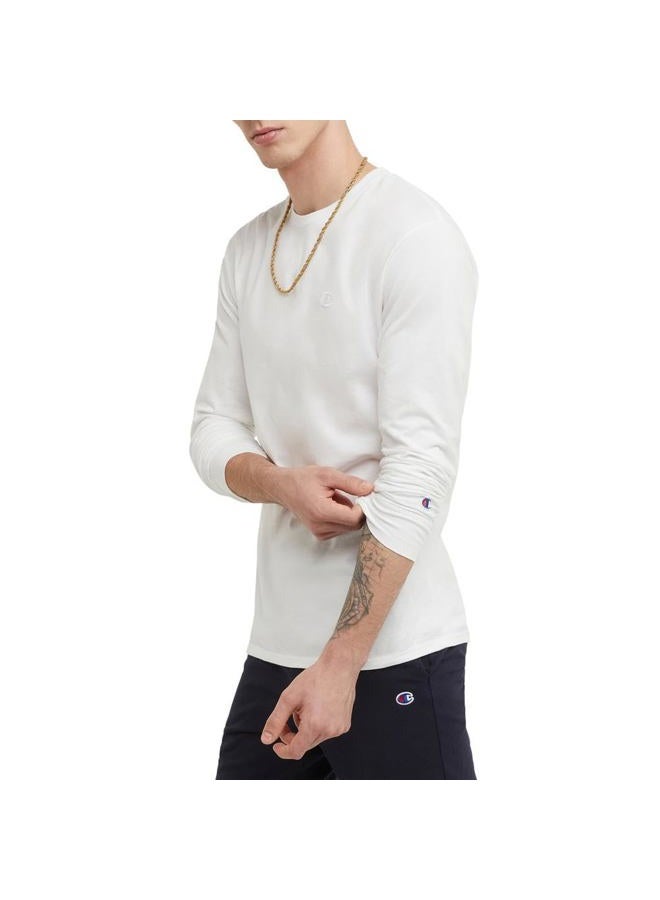 Champion Men's, Classic Long Sleeve Graphic T-Shirt (Reg. Or Big & Tall), White, XL - Image 1