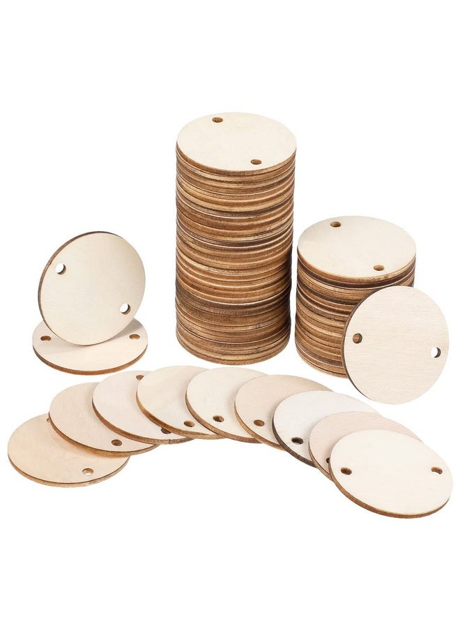 Bememo 1.5 Inches Circle Wooden Tags Birthday Board Tags With 2 Holes For Birthday Board Chore Board Diy Crafts (200 Pieces)  - Image 1