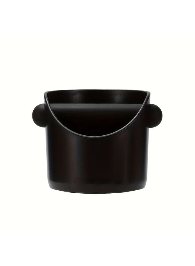 Black Shock Absorbent Coffee Knock Box Anti Slip Espresso Dump Bin - Image 1