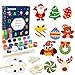 OCHIDO 36 Pcs Wooden Christmas Ornaments for Hanging Decorations12 Styles Unfinished Wooden Slices with Holes for Paintable CraftsKid DIY Craft Gift Toys with Paint Set for Girls and Boys Ages 512 - Image 3