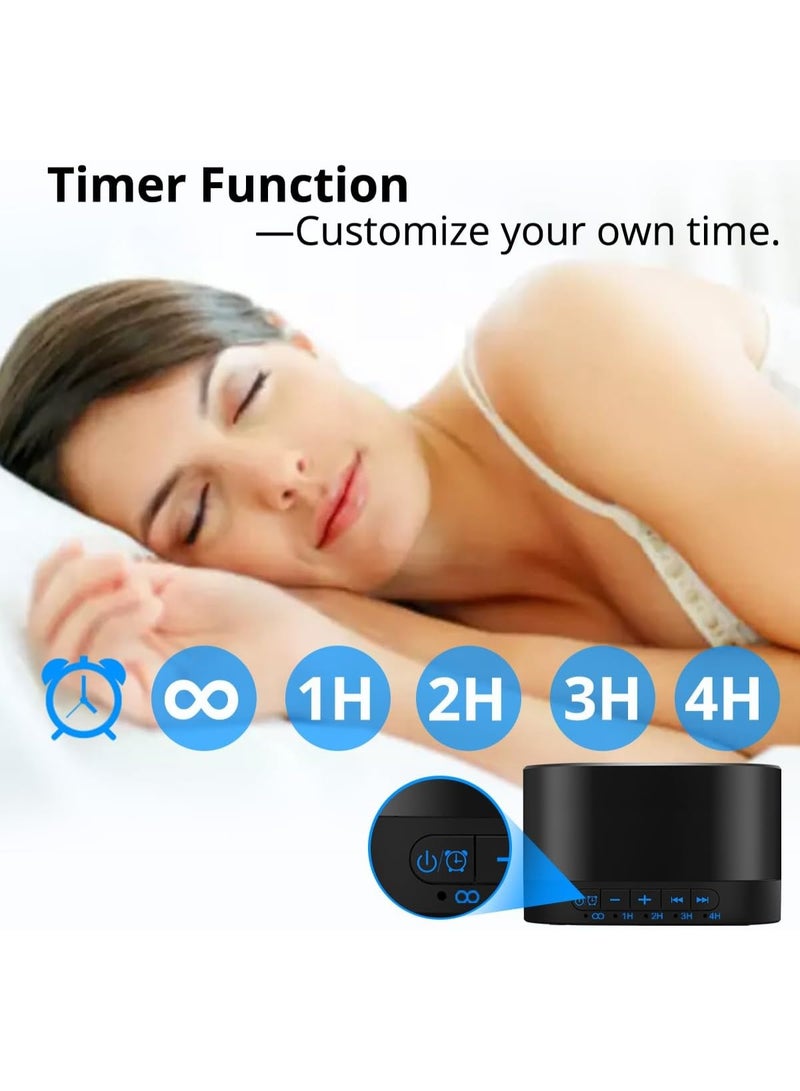 Magicteam White Noise Machine with 20 Non Looping Natural Soothing Sounds Memory Function 32 Levels of Volume Powered by AC or USB and Sleep Sound Timer Therapy for Baby Kids Adults Black - Image 3