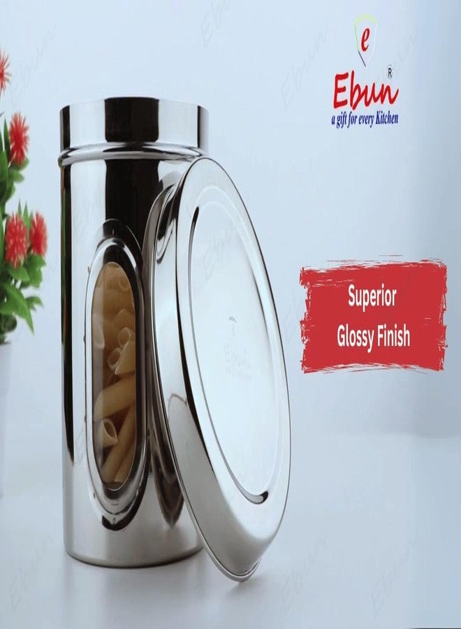 Ebun Heavy Gauge See Through Stainless Steel Containers for Kitchen|Steel Container with Lid|Steel Airtight Container|Kitchen Storage Containers Set S - Image 2