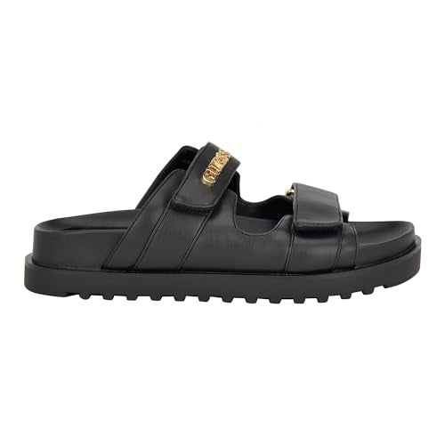 Guess Women's FABULON Flat Sandal, Black 001, 9 - Image 5