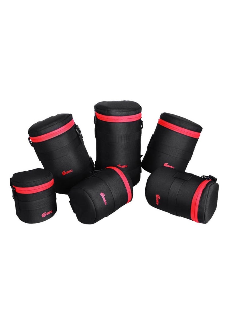 EIRMAI EMB-L2050 Model Eirmai lens bag for 24-70mm lenses with dual safety locks. Made of nylon in black. - Image 2