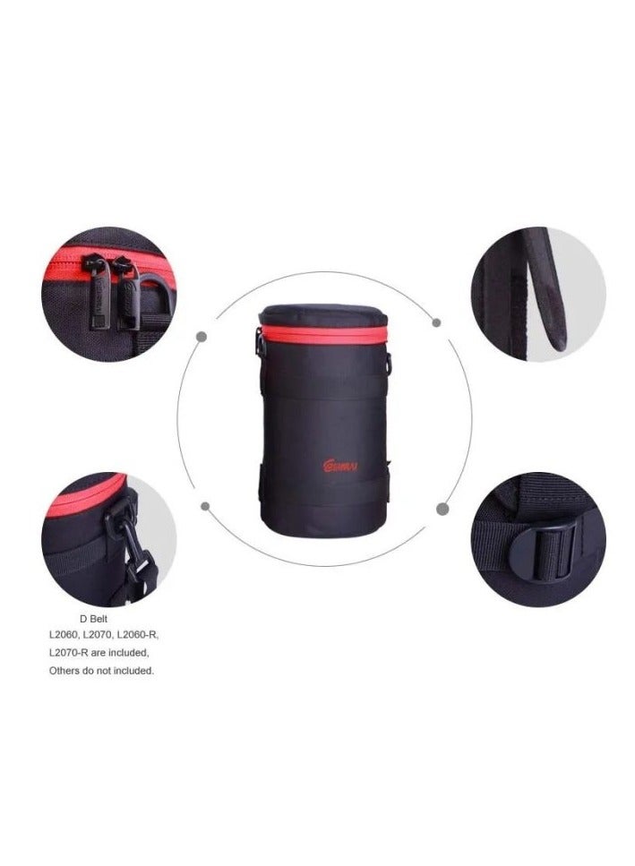 EIRMAI EMB-L2050 Model Eirmai lens bag for 24-70mm lenses with dual safety locks. Made of nylon in black. - Image 3