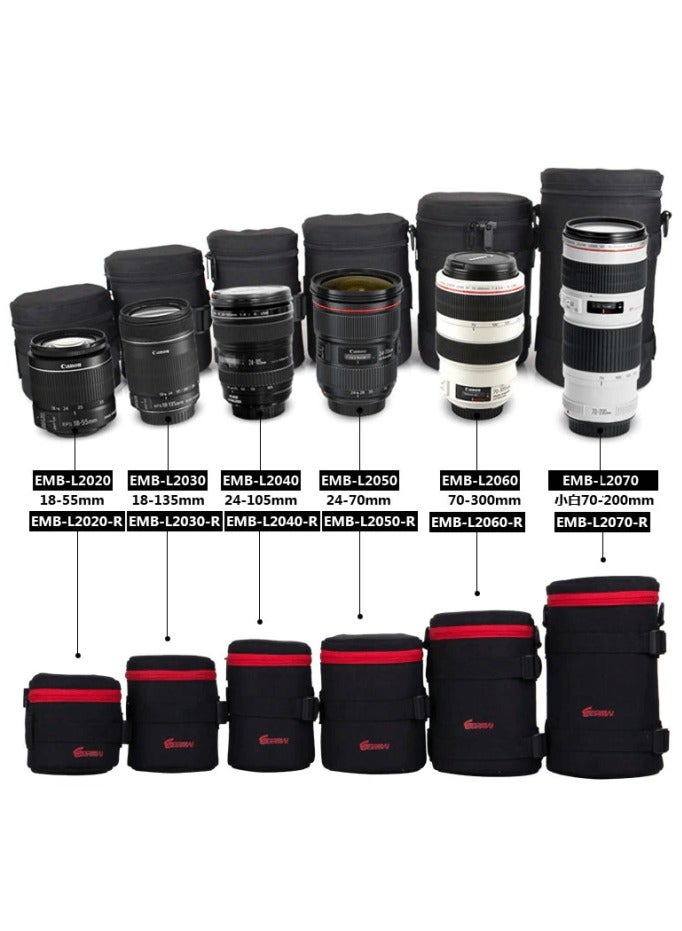 EIRMAI EMB-L2050 Model Eirmai lens bag for 24-70mm lenses with dual safety locks. Made of nylon in black. - Image 4