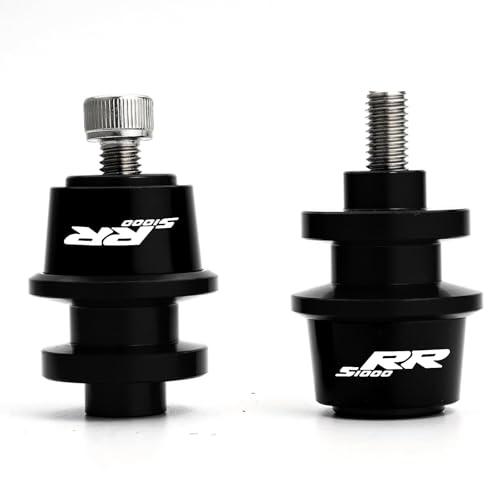 MOWOK Fit For S1000RR S1000 RR HP4 S 1000 RR 1000RR 2PCS 8MM SwingArm Sliders Spools Motorcycle Accessories CNC Swing Arm Stand Screw (Black) - Image 1