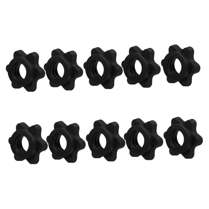 10 قطعة من صواميل قفل الباربل ومشابك قضيب الدمبل لتأمين التدريب بالأوزان وملحقات صالة الألعاب الرياضية المنزلية - Image 1