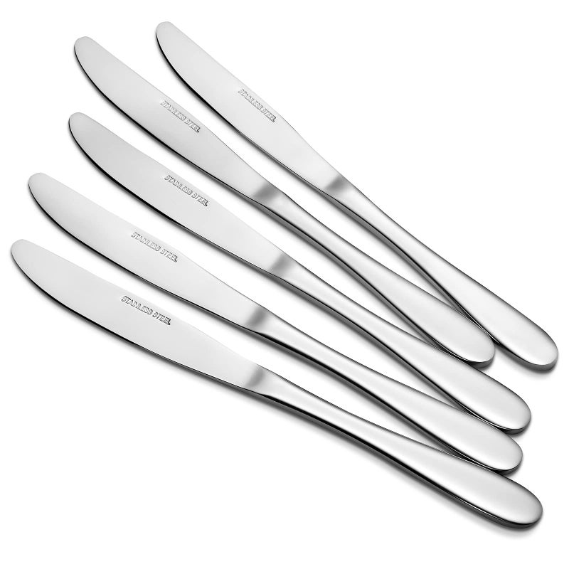Aebeky 8Piece Stainless Steel Table KnivesDinner Knives Set91Inch 8Piece