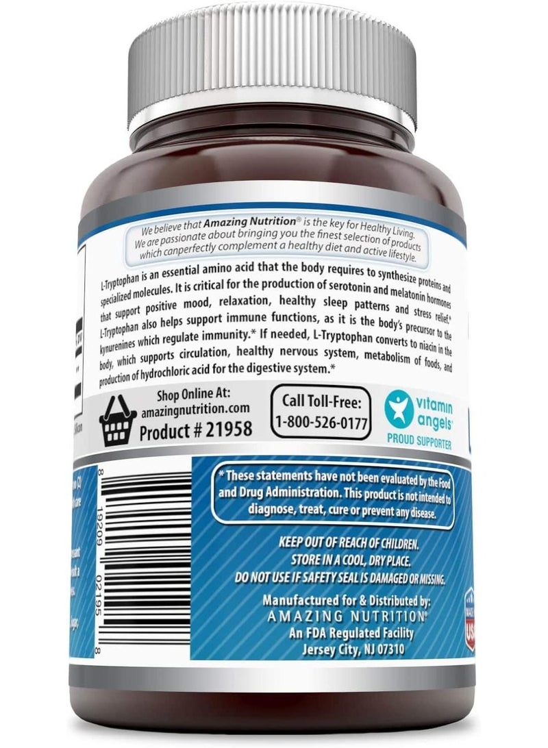 Amazing Nutrition Amazing Formulas L-Tryptophan Supplement 120 Tablets - Image 2
