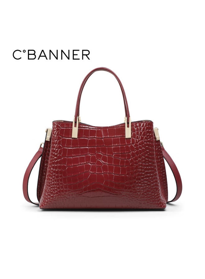 C.banner Leather Handbag, Large Capacity Tote Bag For Women, Crossbody Bag, Wedding Bag, Birthday And New Year Gift For Girlfriend - Image 4