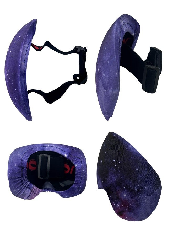 Wanty 2 Pack Lycra Microfiber Ski Snowboard Goggle Cover Sleeve Protectors for Lens Protection Travel Storage, Blue+Purple - Image 2