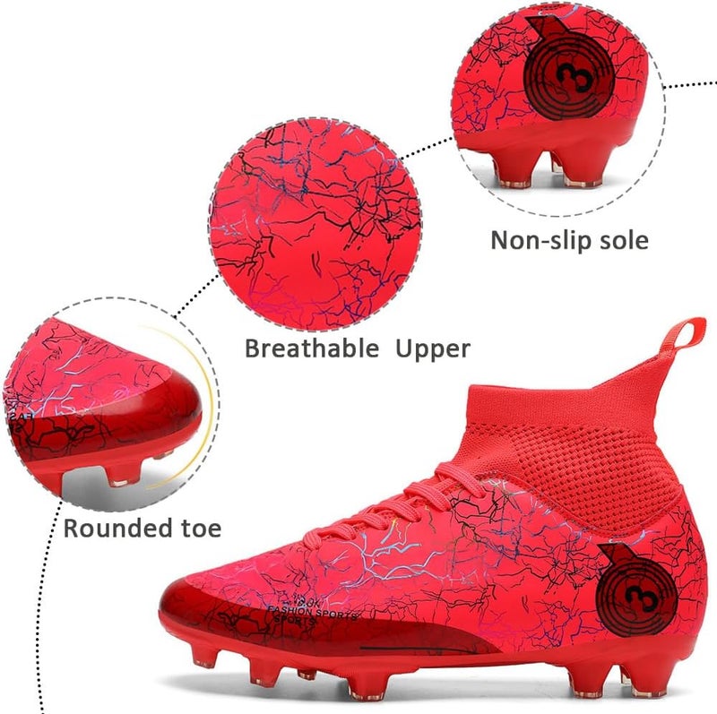 DISRATEBLU Kids Soccer Shoes Boys Football Cleats Professional Athletic Outdoor Trainning Football Shoes Youth Girl Turf Soccer Cleats - Image 2