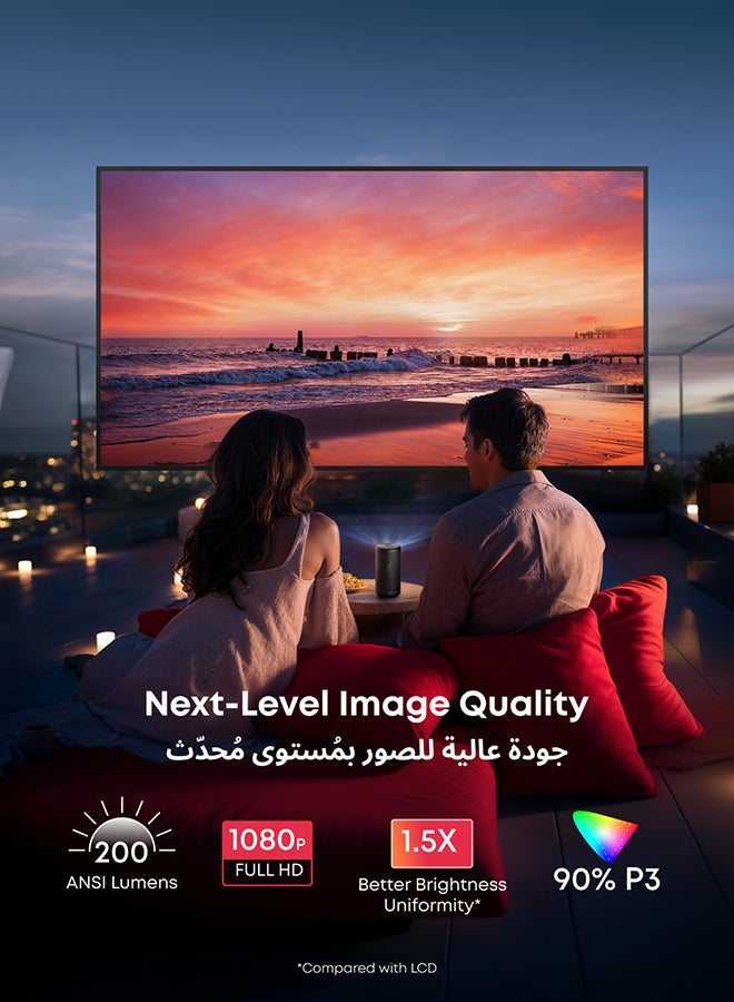 نيبولا جهاز عرض ذكي محمول صغير من Capsule3 بدقة 1080 بكسل وواي فاي 200 لومن ANSI مع GTV - Image 5