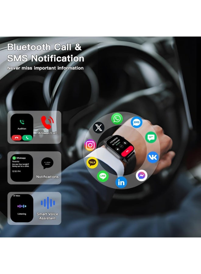 Kieslect Ks 3 Smart Watch, 2.1" AMOLED HD Display, Built-in GPS, Bluetooth Call, 150 Sport Modes, 5ATM Waterproof, Black - Image 3