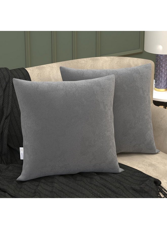 MY ARMOR Velvet Cushion Covers Set of 2-12 x 12 Inches / 30 x 30 Cm, Soft & Luxurious Cushion Cases for Bedroom, Sofa, Chair & Living Room - Grey - pzsku/Z20C4D1F581BAFF97FA93Z/45/_/1737720916/c39a99e2-64f1-4c0f-a130-3724a2350ff1