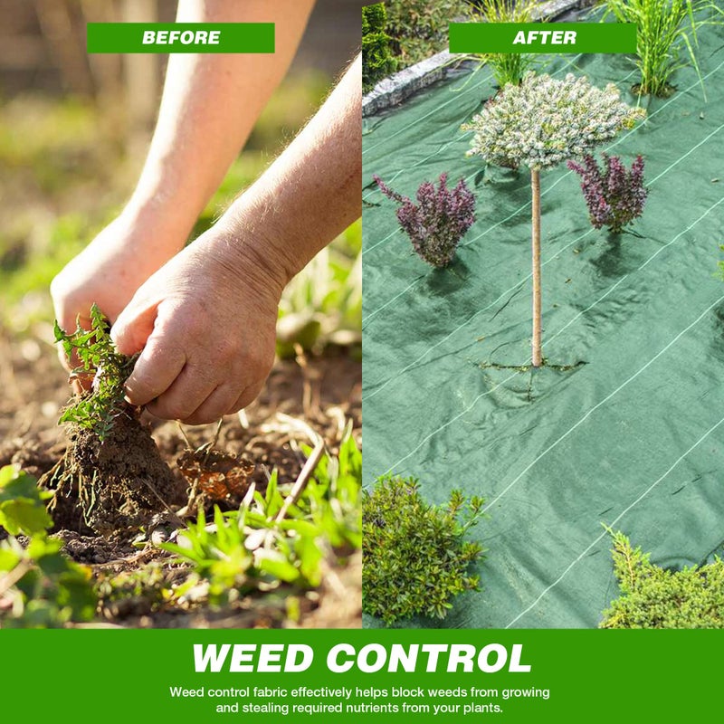 GroundMaster غشاء أعشاب عالي التحمل بدرجة تجارية من GroundMaster 125 جرامًا للمتر المربع - نسيج وحاجز للتحكم في أعشاب الحديقة - غشاء مثبط للأعشاب للحصى والممرات والمسارات والتزيين والمناظر الطبيعية (3 م × 10 م) - Image 4