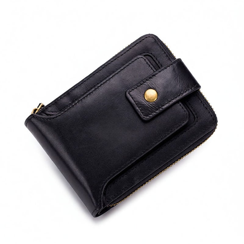 Men Wallet Bifold Zipper Purse Cards Holder - Image 1