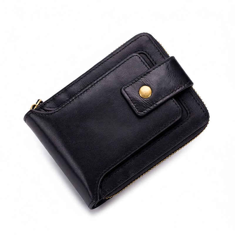 Men Wallet Bifold Zipper Purse Cards Holder - Image 3