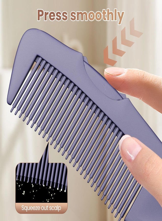EHBELIF Dandruff Comb Purple Upgraded Fine Tooth Scalp Detox Comb Lice for Women, Men & Kids Scalp Detoxing, Sweep & Massage Hair Brush Tool with Elegant Box for Hair Care - Image 3