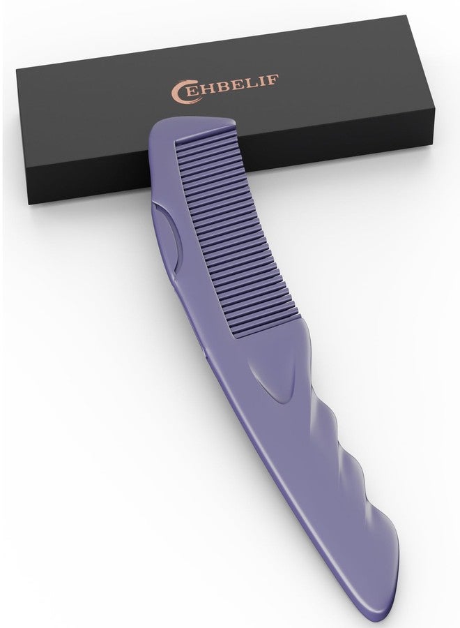 EHBELIF Dandruff Comb Purple Upgraded Fine Tooth Scalp Detox Comb Lice for Women, Men & Kids Scalp Detoxing, Sweep & Massage Hair Brush Tool with Elegant Box for Hair Care - Image 1