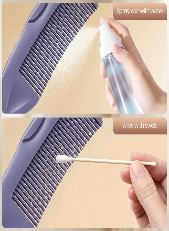 EHBELIF Dandruff Comb Purple Upgraded Fine Tooth Scalp Detox Comb Lice for Women, Men & Kids Scalp Detoxing, Sweep & Massage Hair Brush Tool with Elegant Box for Hair Care - Image 5