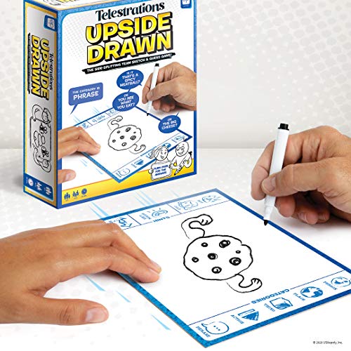 USAOPOLY تيليستريشنز أبسايد دراون | لعبة لوحية عائلية ولعبة جماعية | شارك وارسم مقلوباً | لعبة فريق من صانعي تيليستريشنز - Image 5