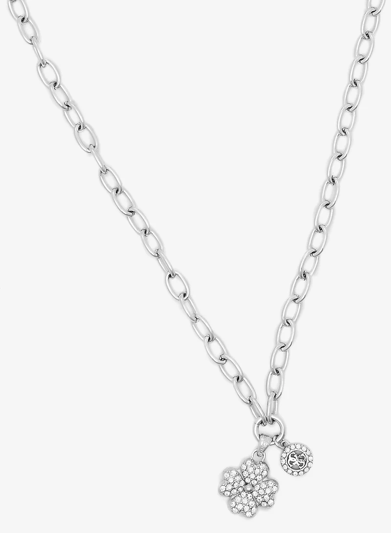 GUESS Lucky Charm Pave Necklace
